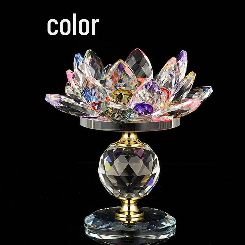 Crystal Lotus Candle Holder for Home Decor and Gifts