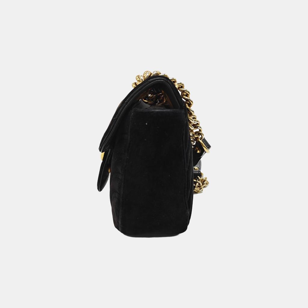 [Usato] Borsa a tracolla mini GG Marmont Serie Logo Vintage Trapuntata in Velluto con Catena - Buono #12XLLHF