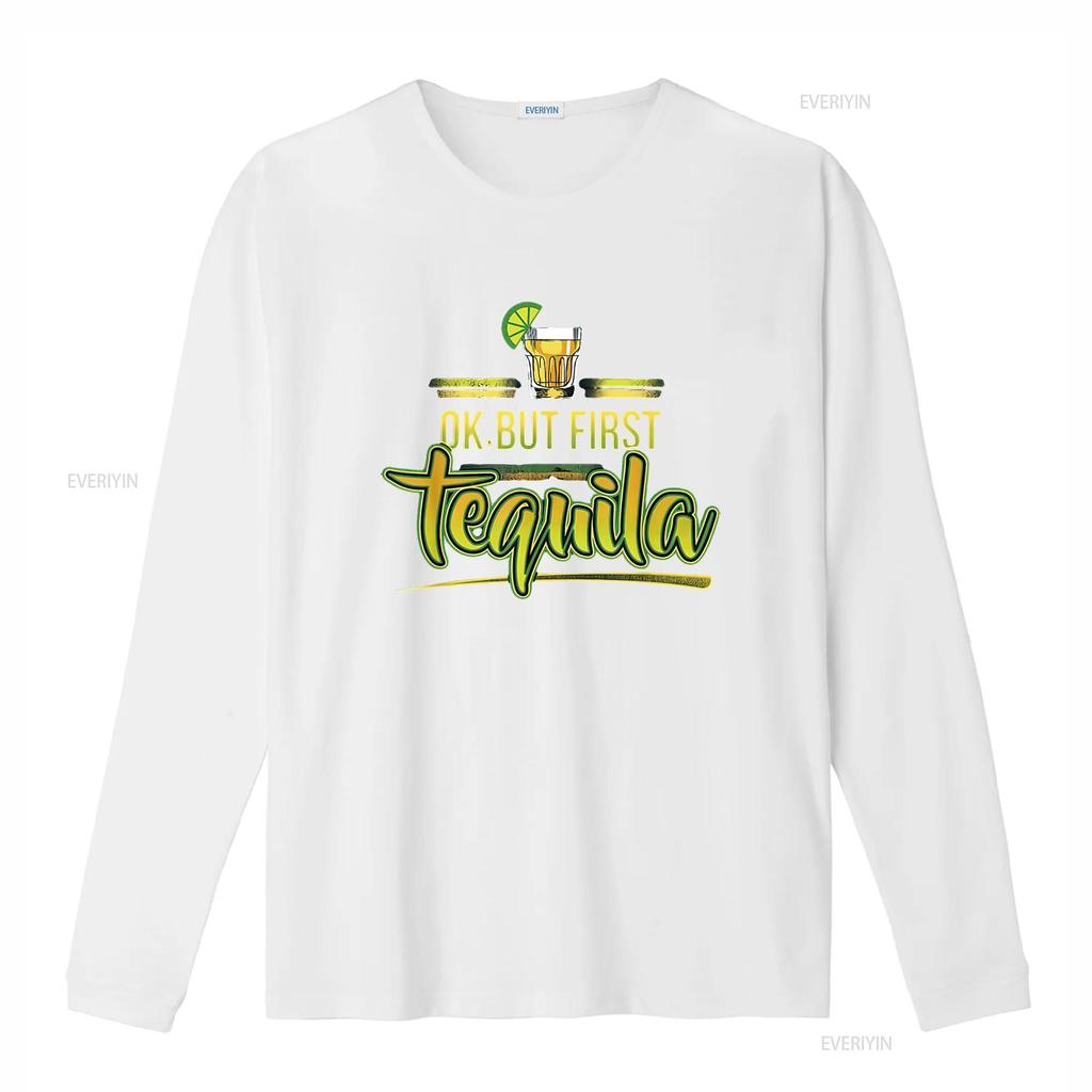 OK But First Tequila Mexican Party Shots Fun Weeke Women s  T Shirt with Trendy Prints Perfect for Summer vintage Washed