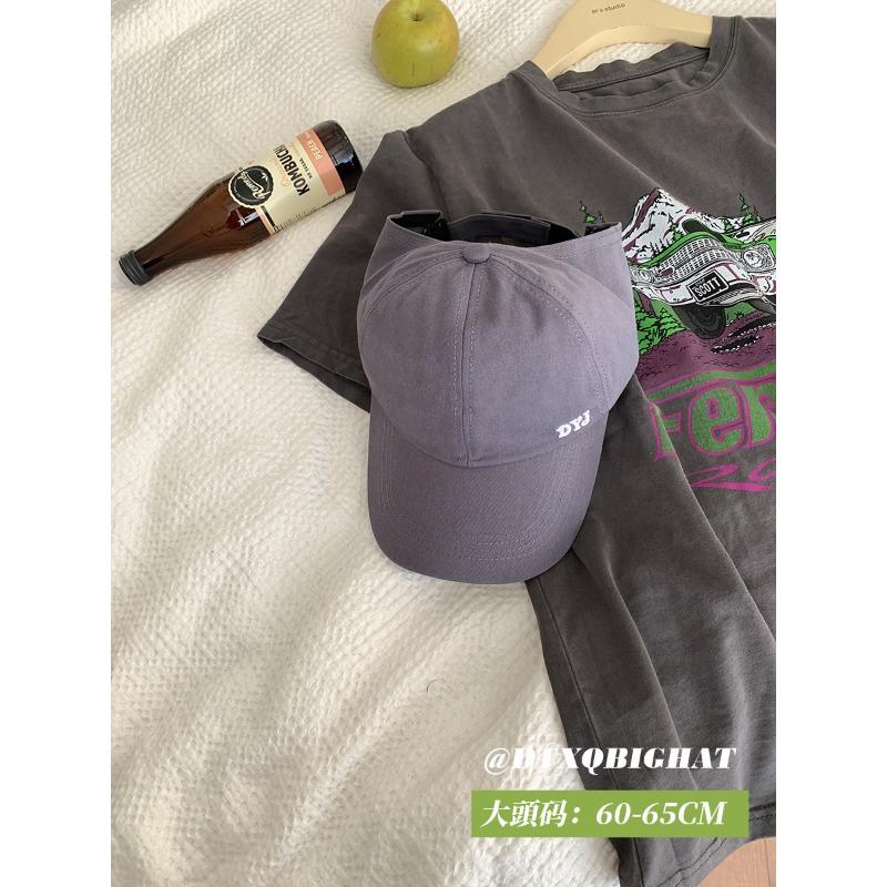 High ponytail large brim baseball cap women's thin hat summer half-empty top large brim cap showing small face