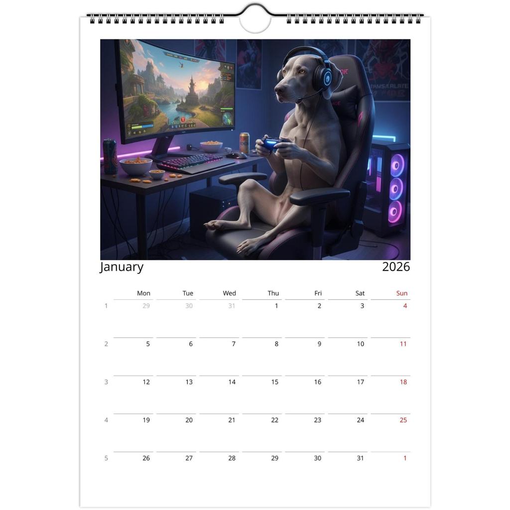 Kalendarz ścienny 2026, Kalendarz o zabawnej tematyce, Zabawny prezent do pogadania, Idealny wybór do użytku domowego.