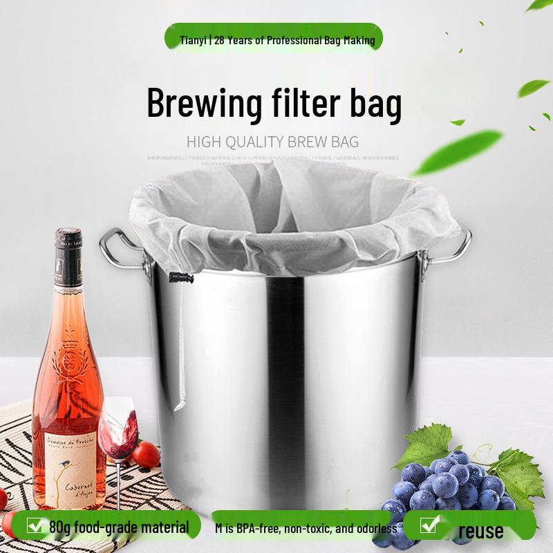 Multipurpose Filter Bag for Brewing, Wine, Coffee, Juice & Pulp Separation