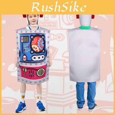 Robot Halloween Cosplay Costume Unisex Polyester Creative Design For Adults Kids Party