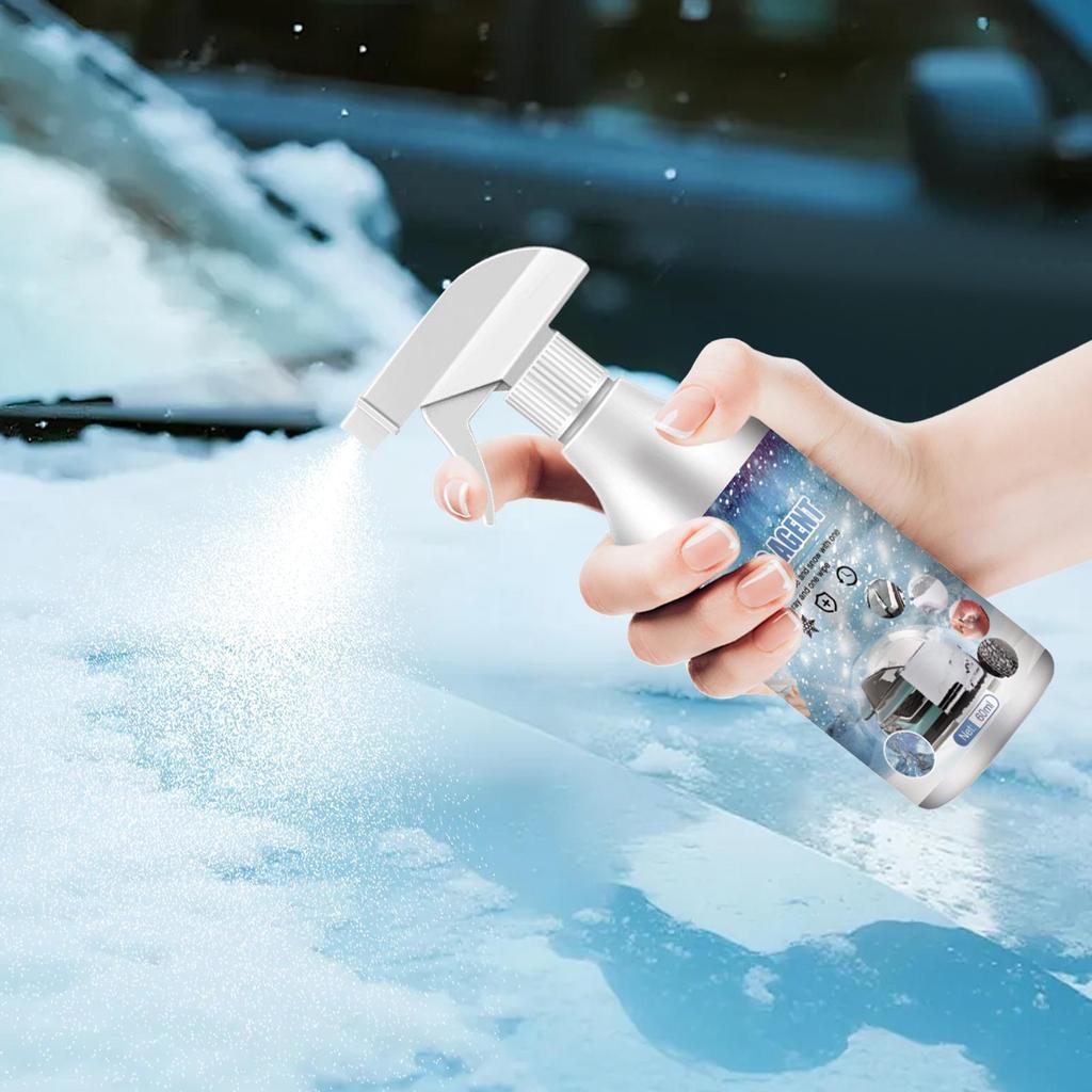 Deicer for Car Windshield 60ml Auto Ice Remover Vehicle Snow Melting Liquid for Trucks RVs SUVs Sedans Drivers Adventure Seekers
