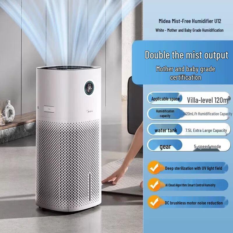 Midea Smart Fogless Humidifier Air Station CN plug (adapter included)