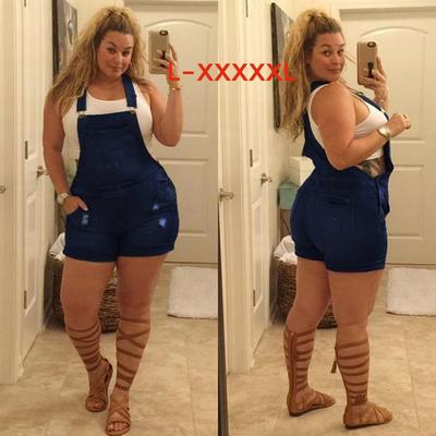 denim jumpsuit women's plus size