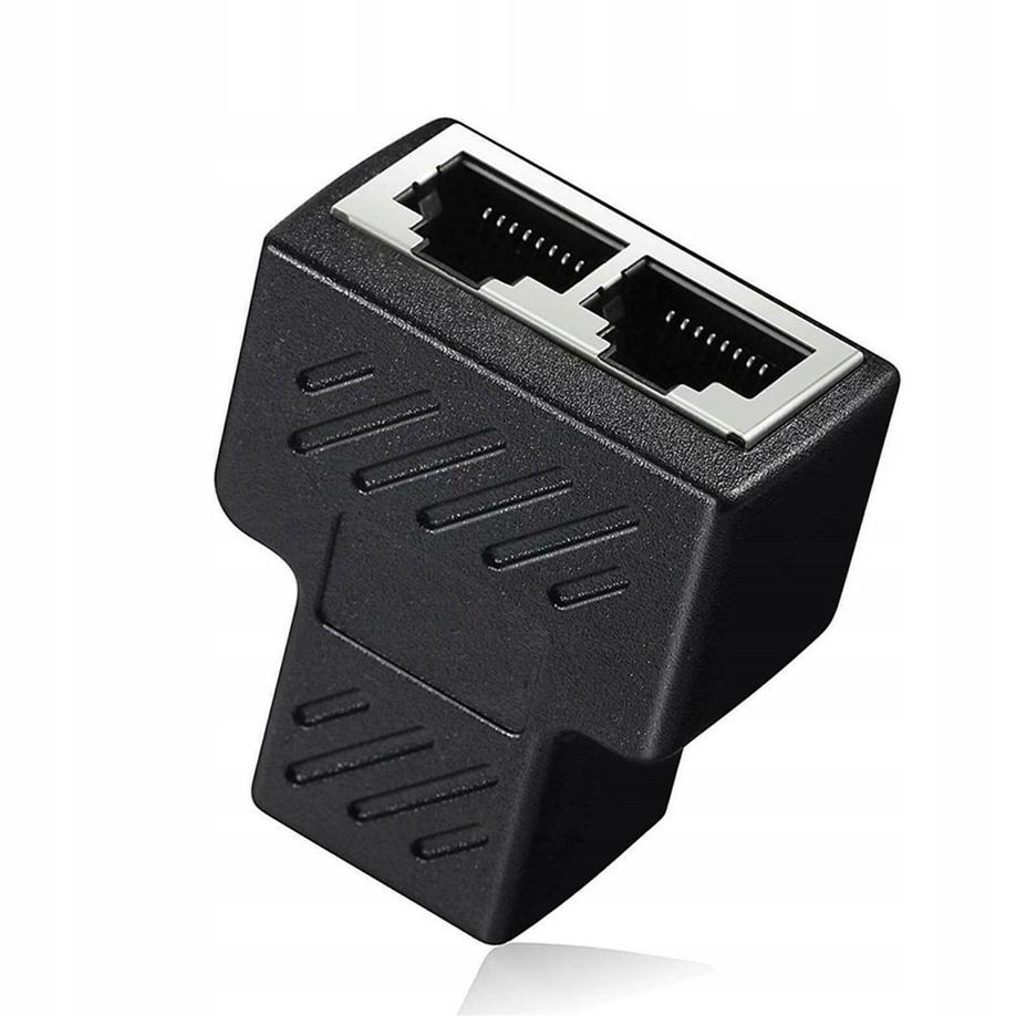 Adaptér Lanberg síťová spojka rozbočovač RJ-45 - RJ-45 X2 stíněný