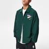 Li-Ning Bunda Anti-Series s grafickým potiskem, ohrnovacím límcem a volným střihem pro muže, zelená AFDT439-1