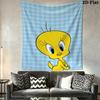 Tweety Bird Wall Tapestry Aesthetic Wall Hanging Printed Fabric Blanket Decorative Tapestries for Bedroom Living Room Home Decor