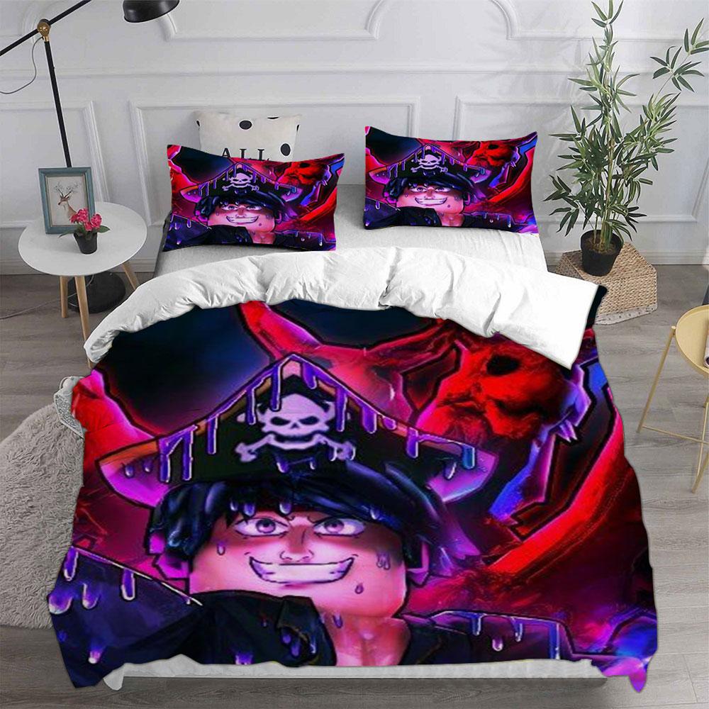 Fashion Game Blox Fruits Bedding Sets Bed Cover Comforter Duvet Cover Pillow Case 2-3 Pieces Sets Kids Adult Bedroom Decoration