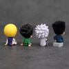 4pcs/Set  Anime Figure Q Version Sitting Figures Gon Killua Kurapika Leorio Chibi Doll GK Model Ornament Toy Gift