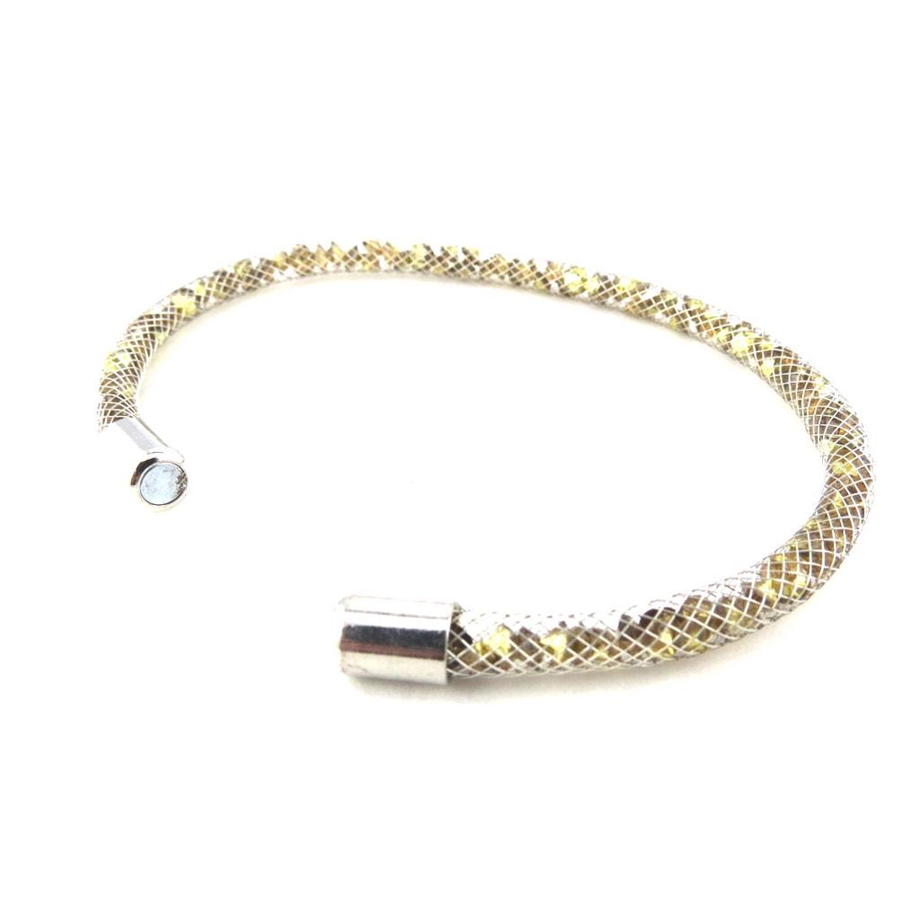 Les Trésors De Lily [M9439] - Gold 'Jewels' Designer Bracelet (4 Mm)