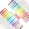 25pcs Colorful Dual Tip Highlighter Pens Set, Double Ended Highlighter with Broad & Fine Tips, Assorted Bright Color Markers