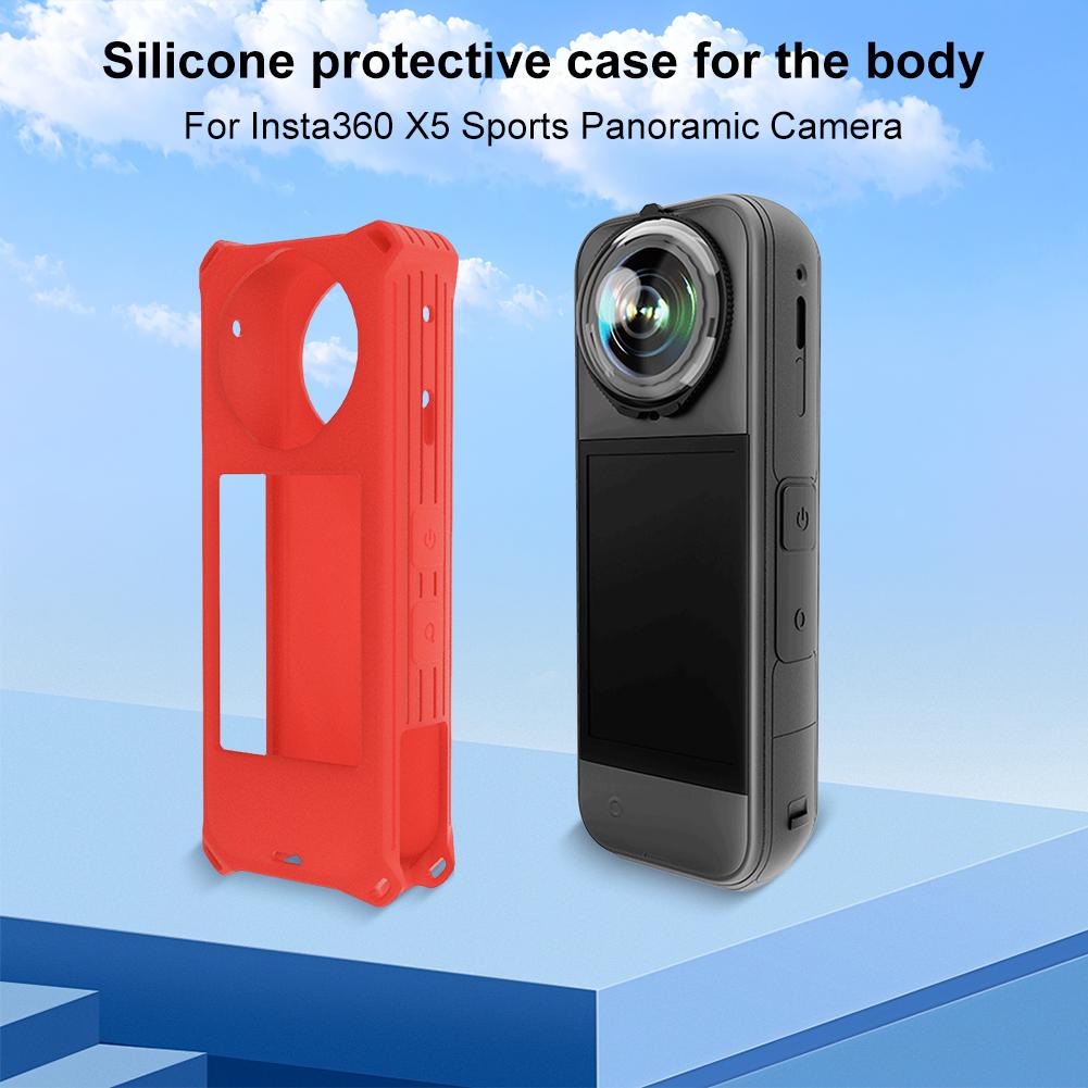 Silicone Protective Case Camera Lens Protector Dustproof Camera All-round Protection Cover for Insta360 X5 Camera Accessories