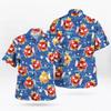 2026 Summer Magikarp Hawaiian Shirt Shiny Tropical Aloha Shirt Summer Sports Men's T-Shirt Children's Clothing Tee Y2k Woman