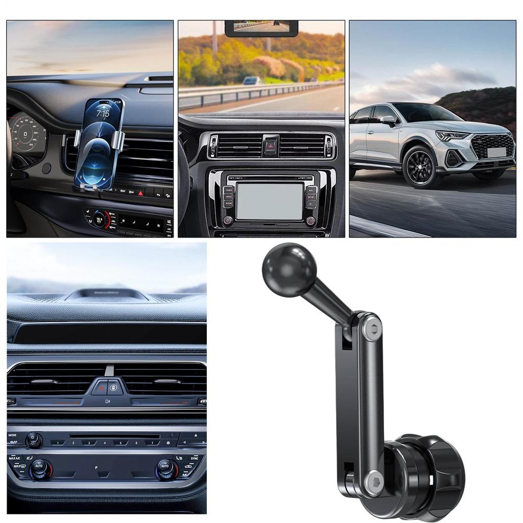 Ball Mount Extension Arm 17mm Ball Joint Adapter Car Phone Stand Rotating Rod For Air Outlet Vent Clamp Cradle Truck Auto