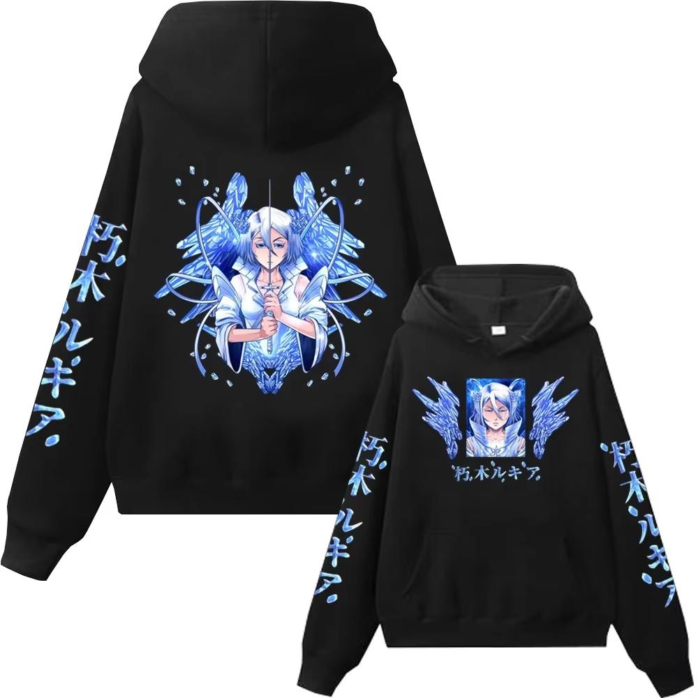 Hot Anime Bleach Zaraki Kenpachi Kusajishi Yachiru Graphic Hoodie Japanese Manga Loose Oversized Casual Streetwear Tops For Men Women