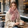 Soft Imitation Mink Fur Scarf Women Scarf, Thickened Plush Neck Faux Warmer Warmer, Cold Weather Elegant Shawl Wrap Accessory for Winter Luxury