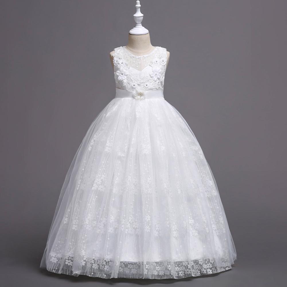 Children's Princess Dresses Girls Piano Performance Costumes Middle and Large Children Banquet Evening Dress Wedding Dresses
