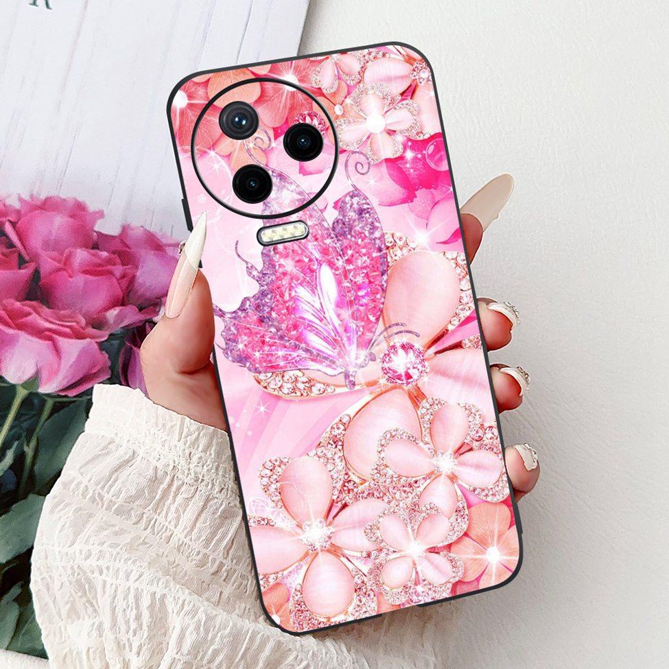 For Infinix Note 12 Pro 4G Case X676B Silicone Cute Cat Fashion Flowers Painted Cover For Inifnix Note 12 Pro Phone Case Bumper