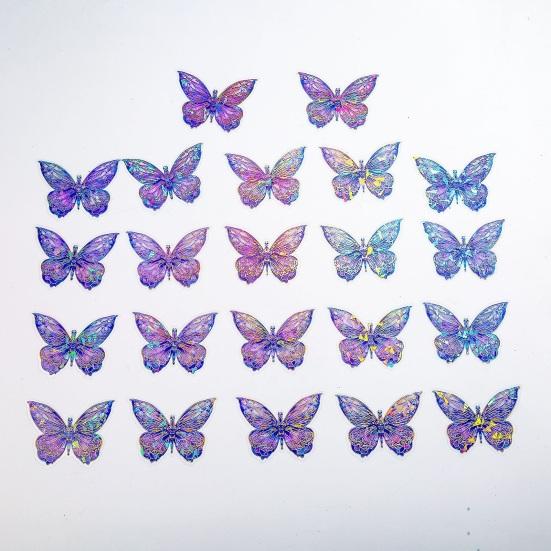 20 Stück 2D Große Schmetterling Wandaufkleber Selbstklebende Schmetterlingssticker Abziehen und Aufkleben Abnehmbare Wandmalereien für Küche Schlafzimmer Wohnzimmer