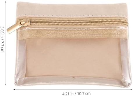 LABRIMP Clear Jewelry Organizer Case with Zipper Pocket Small Travel Jewelry Box for Earrings Rings Bracelets Compact Storage Bag for Women