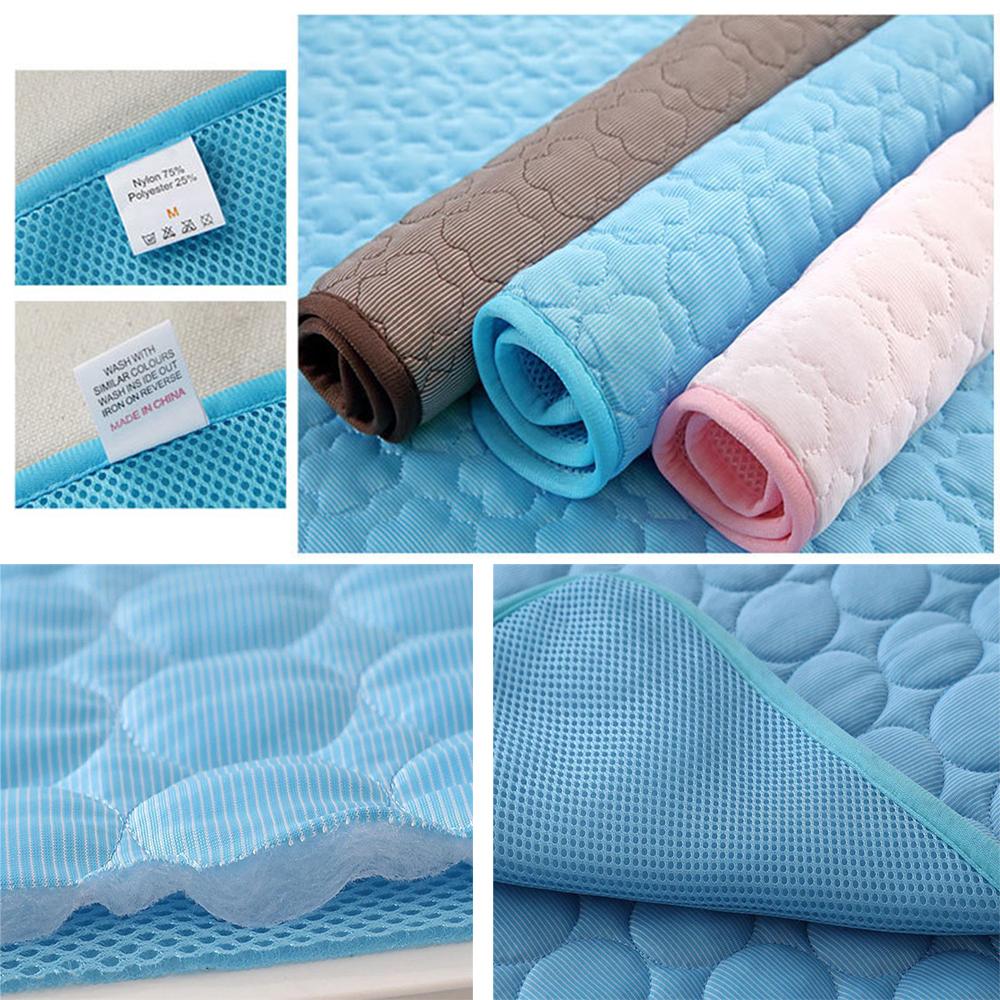 Moisture-proof Ice Silk Cool Mattress Pet Cooling Mat Dog and Cat Sleeping Pad Summer Cool Bed Reusable Dog Pee Pad Small Animal