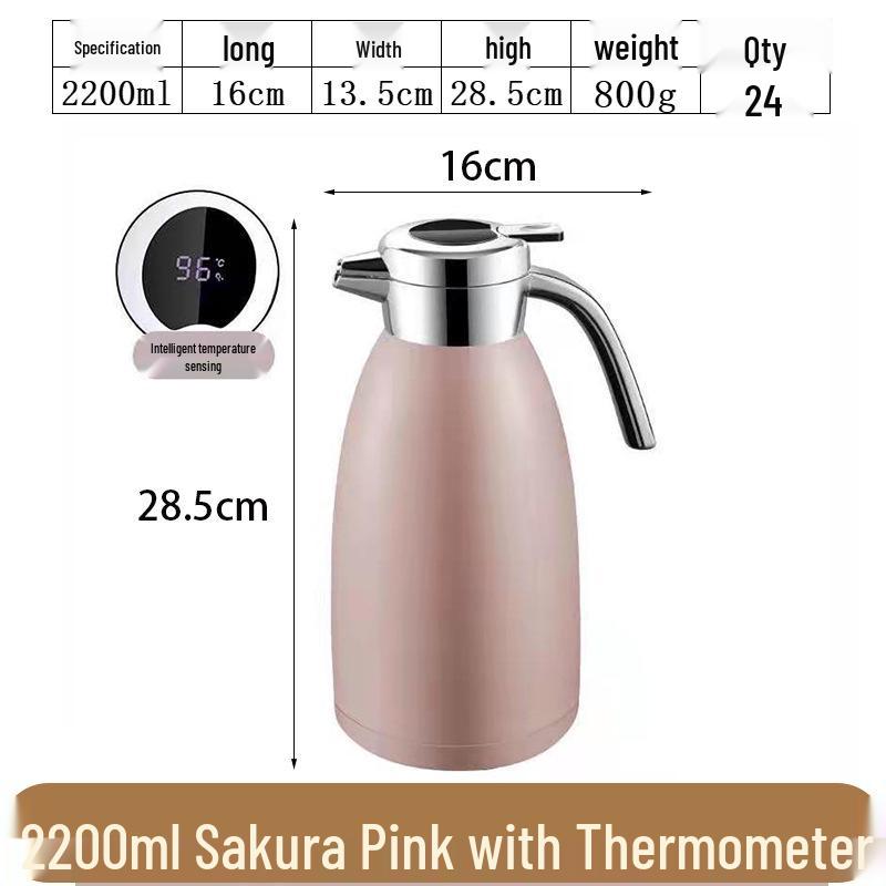 304 Stainless Steel Insulated Teapot Thermos Flask, Large Capacity 24-Hour Hot Water Bottle
