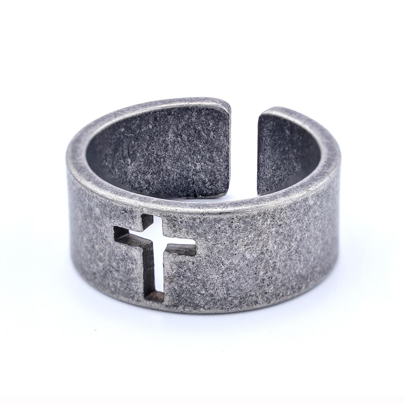 

Vintage Motorcycle Openwork Bible Theme Ring for Men Stainless Steel Biker Jewelry no. 8