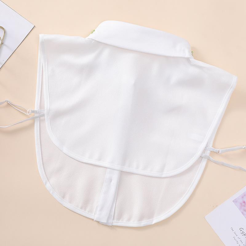 Fashion Handmade Beads Shirt False Collar Women's Lapel Shirt False Collar Clothes Blouse Vest Tops Sweater Detachable Collar