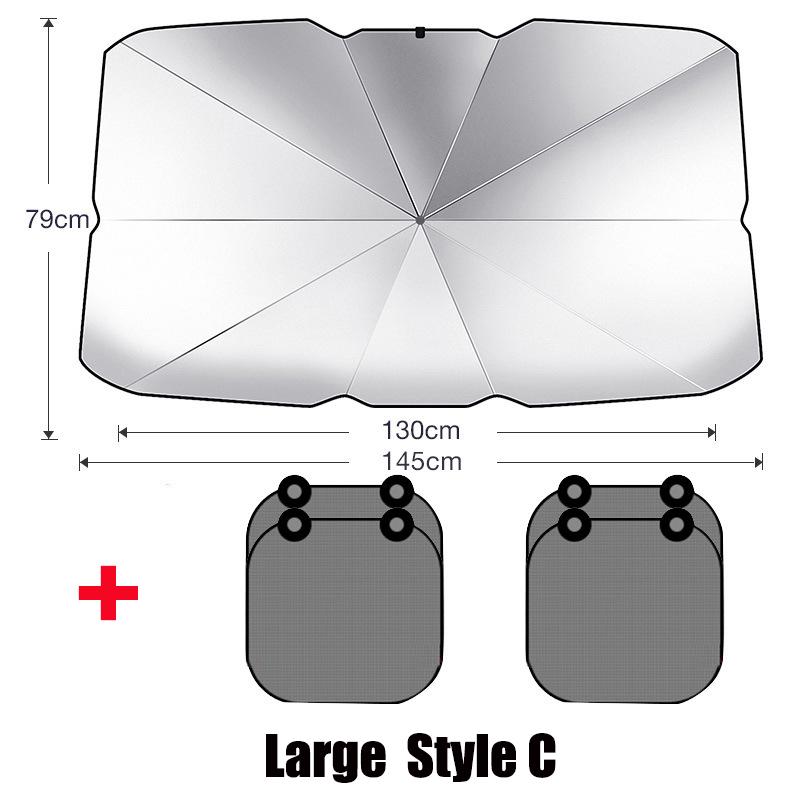 Car Windshield Sunshade Umbrella Foldable Car Umbrella Front Window Heat Insulation Sunshade Covers Windshield Visor Sunshade