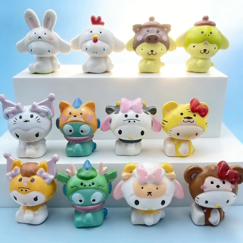 Latest In Stock Kt Cat Zodiac Talisman Series  Figurine Cute Ugly Fish Pudding Dog Doll Ornament Latest Year Surprise Present