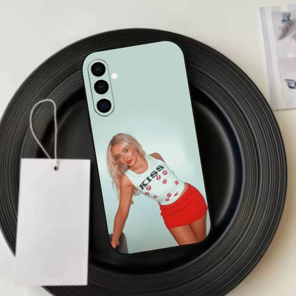 American Gen Z Pop Singer S-Sabrina Carpenter Phone Case For Samsung GalaxyA73,A72,A71,A70,A53,A52,A51,Soft Silicone Black Cover