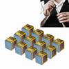Pool Chalk Cubes Professional Billiard Cue Chalk Pool Table Accessories for Home Gaming 12 Packs In