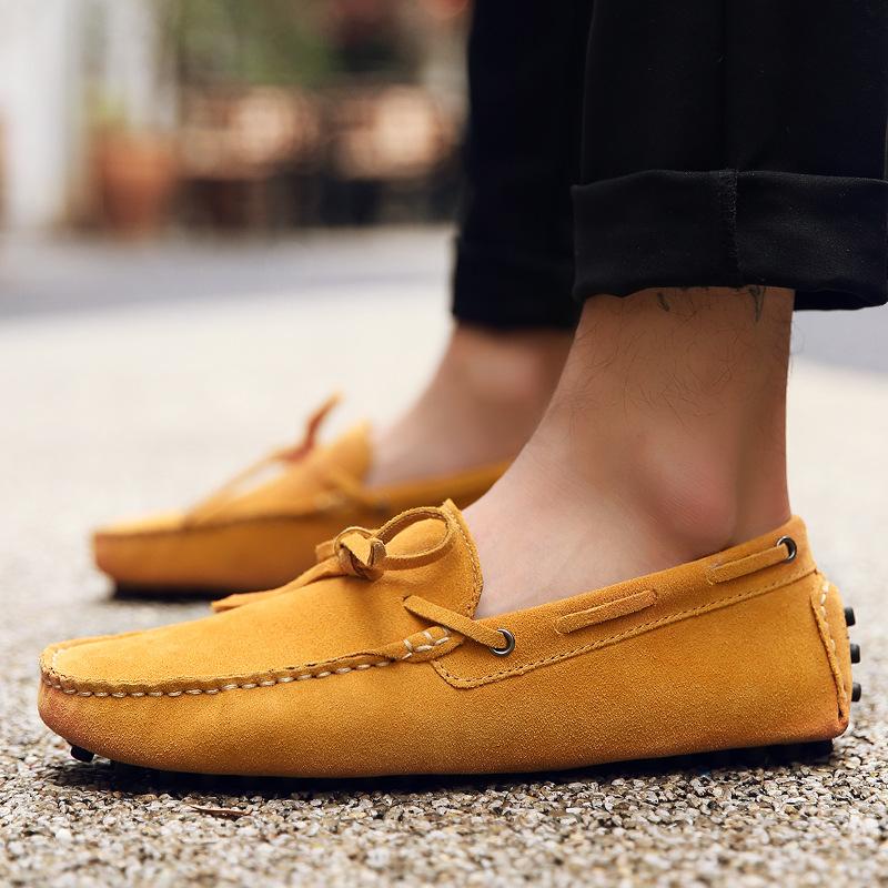 Fashion High Quality Men Loafers Suede Casual Shoes Summer Classic Soft Moccasins Male Driving Shoes Luxury Slip on Men Flats Size 38-49