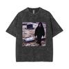 T-shirt Vintage Lavata Crystal Castles Album Musicale II Stampa Double Face Uomo Punk Gotico T-shirt Uomo Cotone Oversize