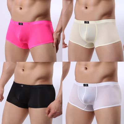 Pánske sexy spodné prádlo Letter Color šortky Bulge Pouch spodky