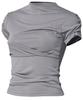 Peulleeoeob Asymmetrical Draped Mock Neck T-Shirt (Fl-126_Gray)