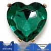 Green Gemstone Snake Flower Metal Shoe Buckle Accessories