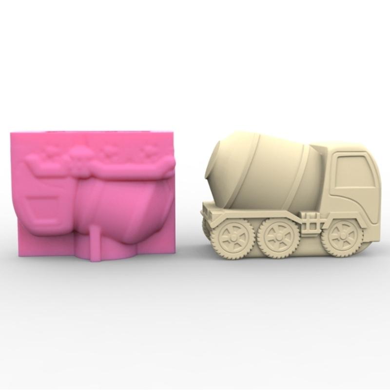 Mud Tanker Pen Holder Silicone Molds Table Ornament Mould Plasters Making Tool Succulent Planter Mold Easy to Clean