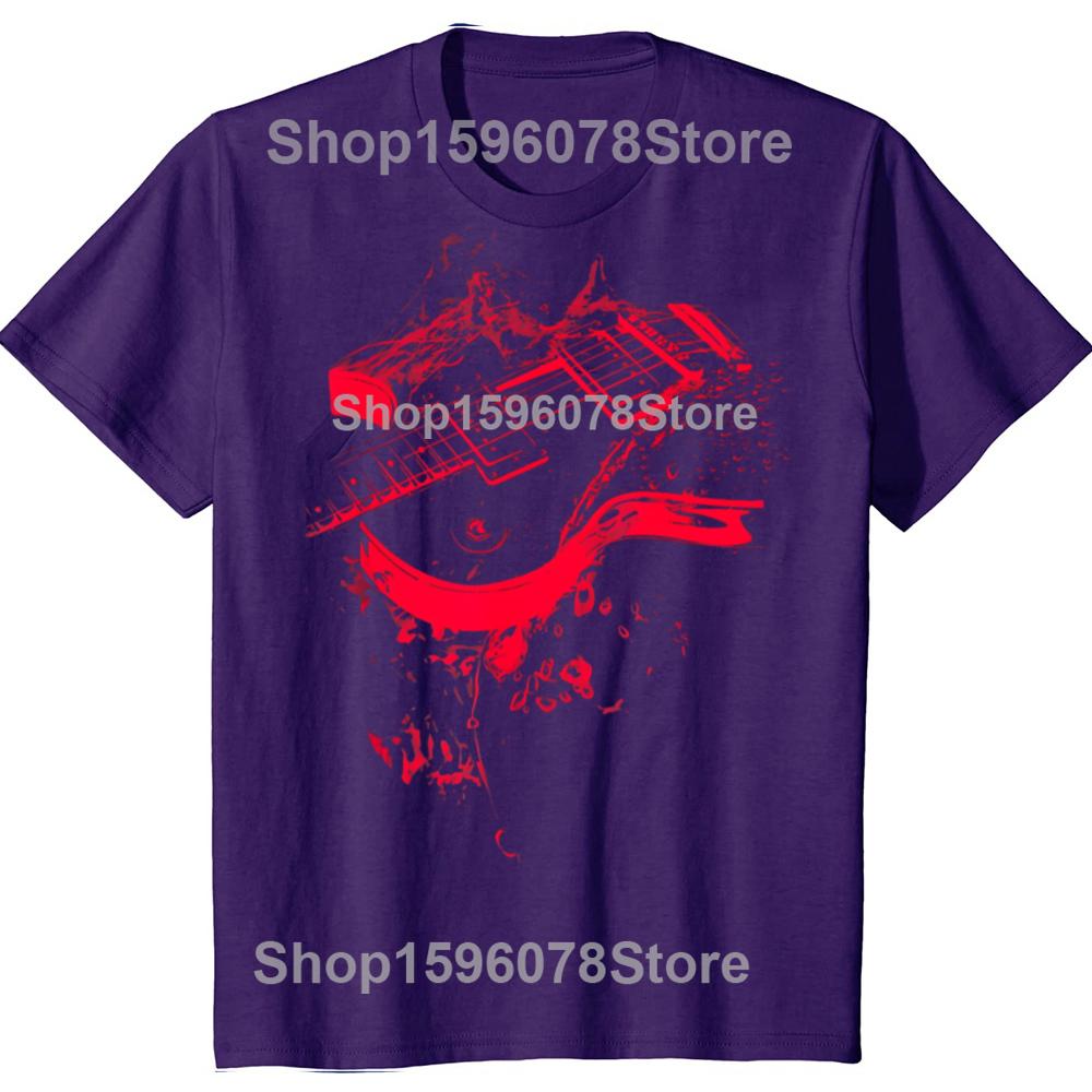 Funny Guitar Cool Rock Music Musicians T Shirts Men Women Cotton Humor Streetwear Tee Shirt Short Sleeve Unisex Loose Clothing