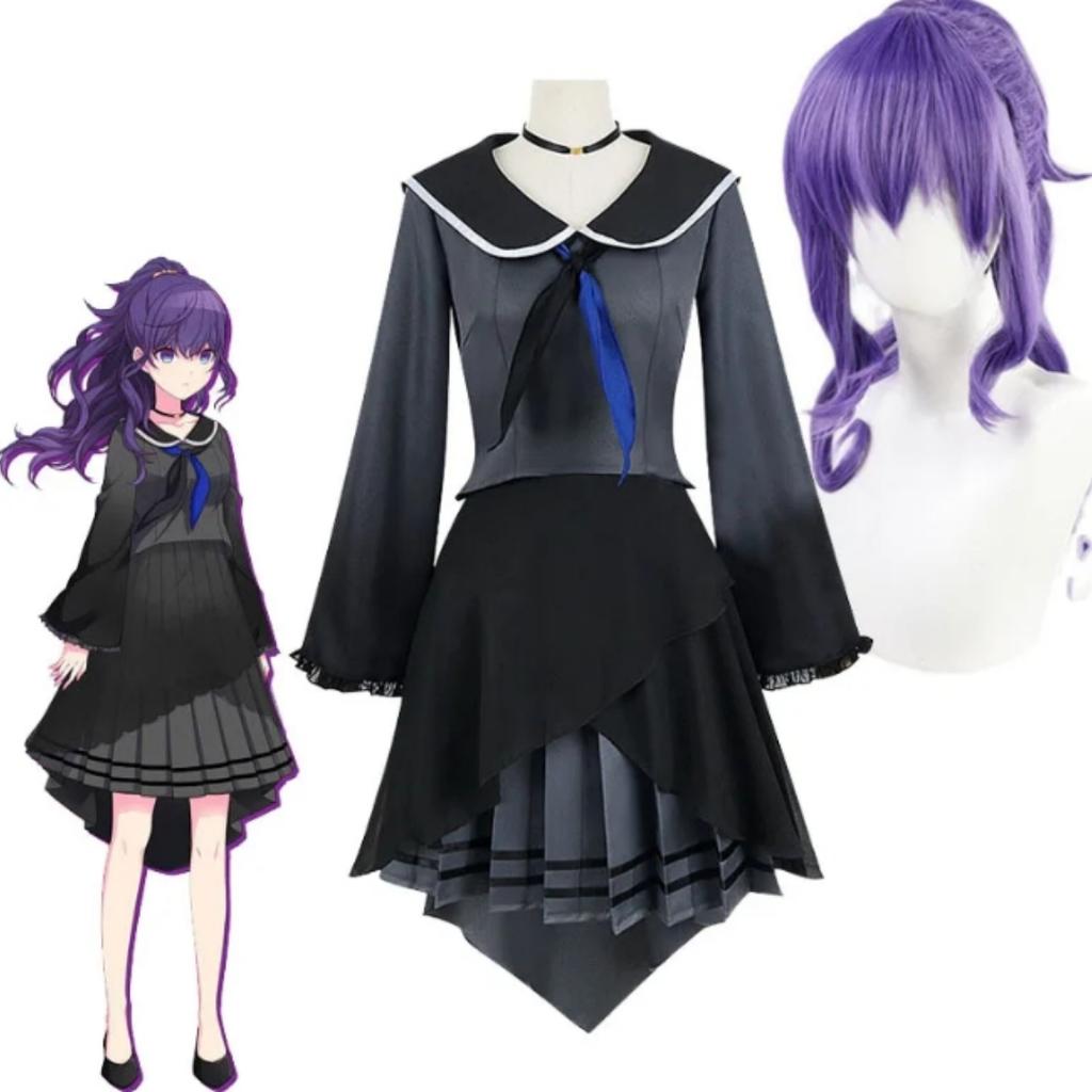 Asahina Mafuyu Cosplay Costume Wig Anime Project Sekai Colorful Stage Cosplay Halloween Party Uniform for Women Girls
