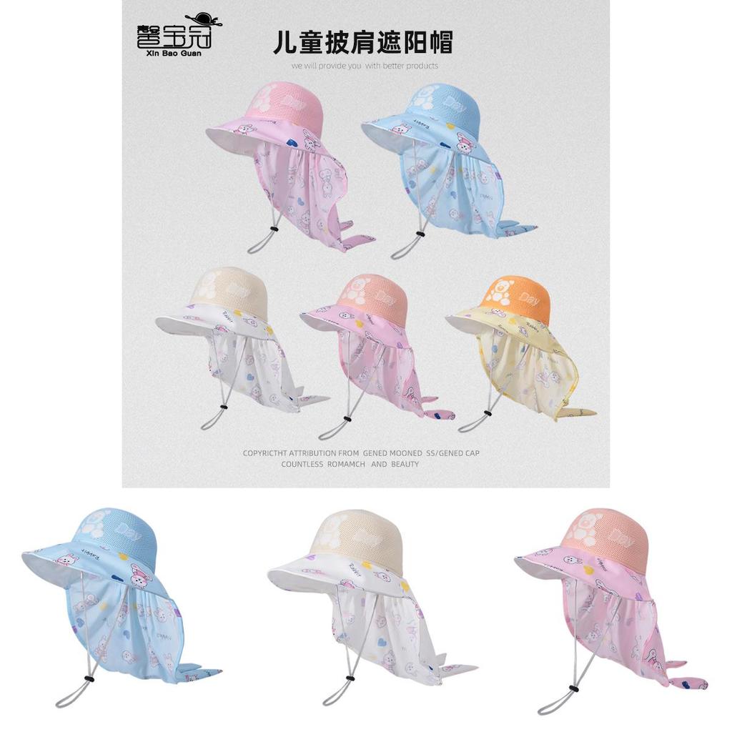 Kinder Cartoon Sonnenhut mit breiter Krempe für Sommer-Außenschutz