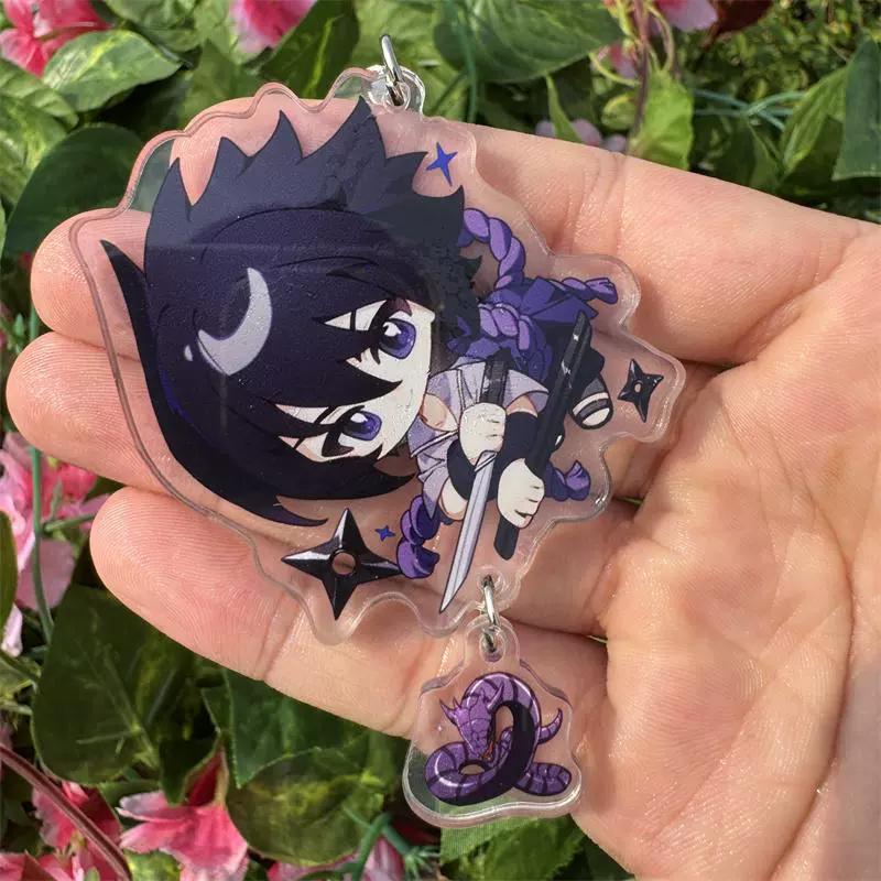 Anime Naruto Acrylic Keychain Accessaries Uzumaki Naruto Cartoon Keyring