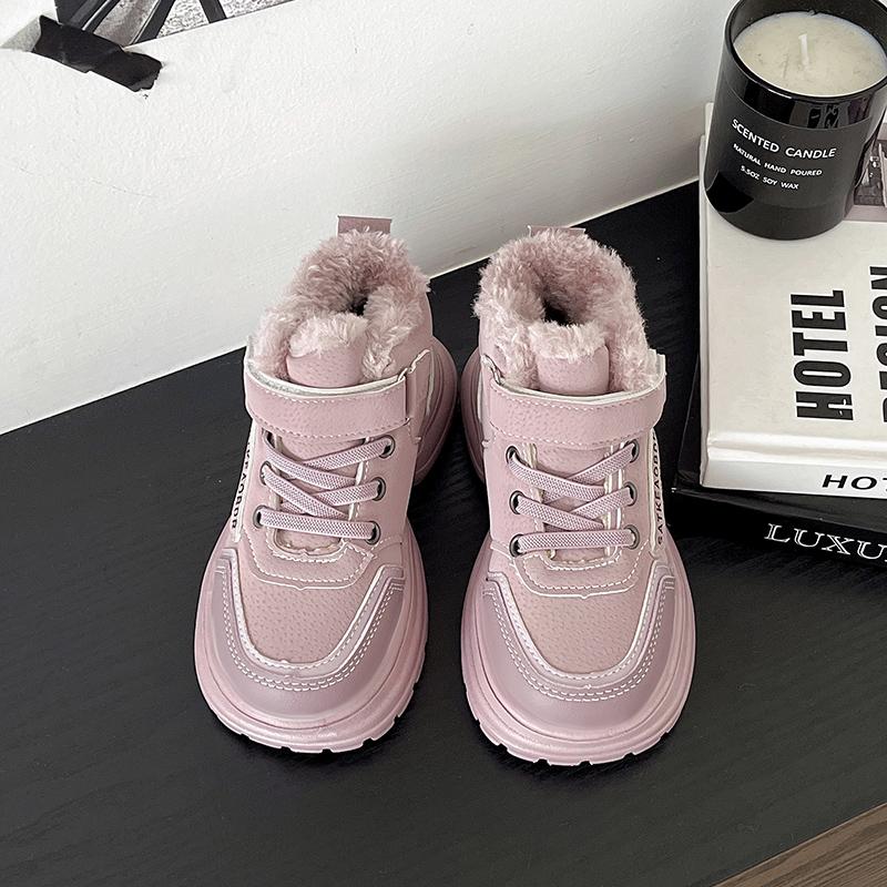 Zimní sněhule pro děti 2024 Trend Módní plyšové bavlněné boty Hřejivé silné Dětské boty z umělé kožešiny pro teenagery