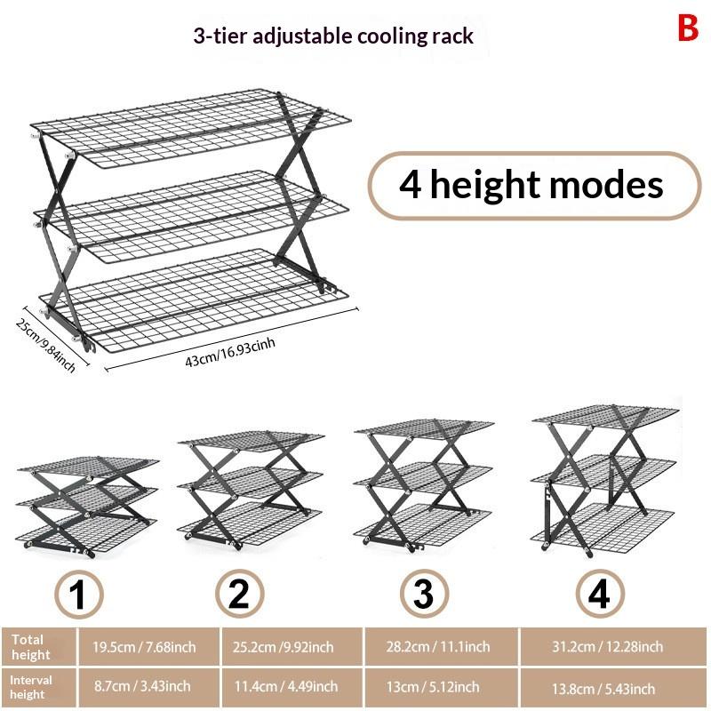 Collapsible Baking Cooling Rack Even Cooling Large Capacity Non-Stick Stand for Cakes Muffins Party Baking Use