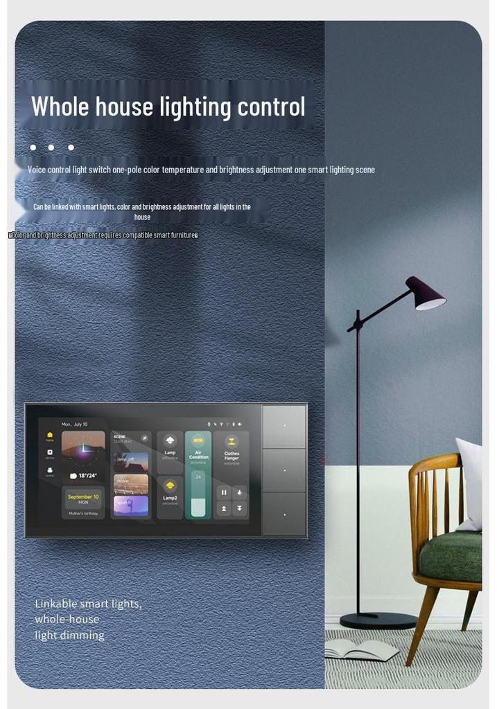Graffiti 6-inch Full Screen Touch Control for Tuya Smart Home ZigBee System