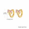 18K Gold Plated Shinny Bow Huggie Hoop Earrings for Women, Cubic Zirconia Small Hoops, Sensitive Ears Jewelry