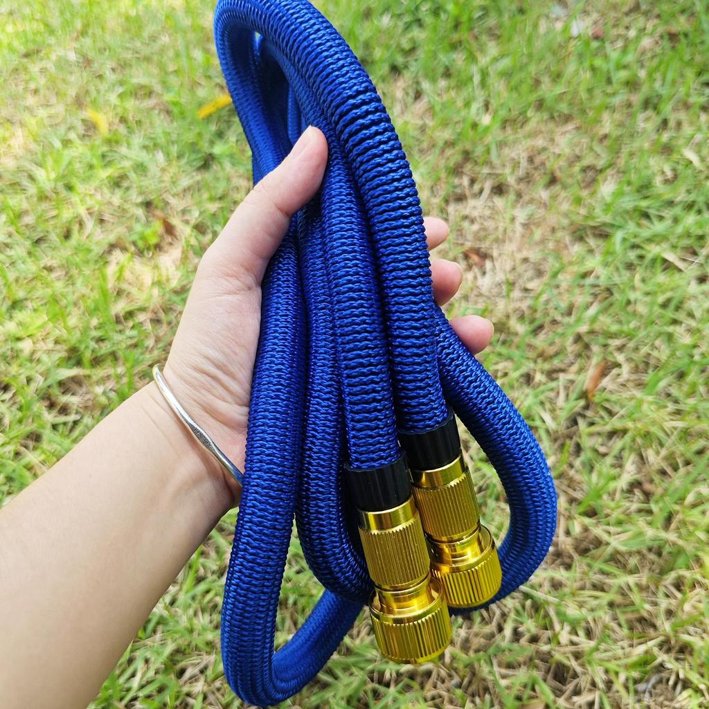 1PC Copper Plated Household Garden Water Pipe With 3x Expansion Tpe Car Wash Water Pipe Expansion Water Pipe