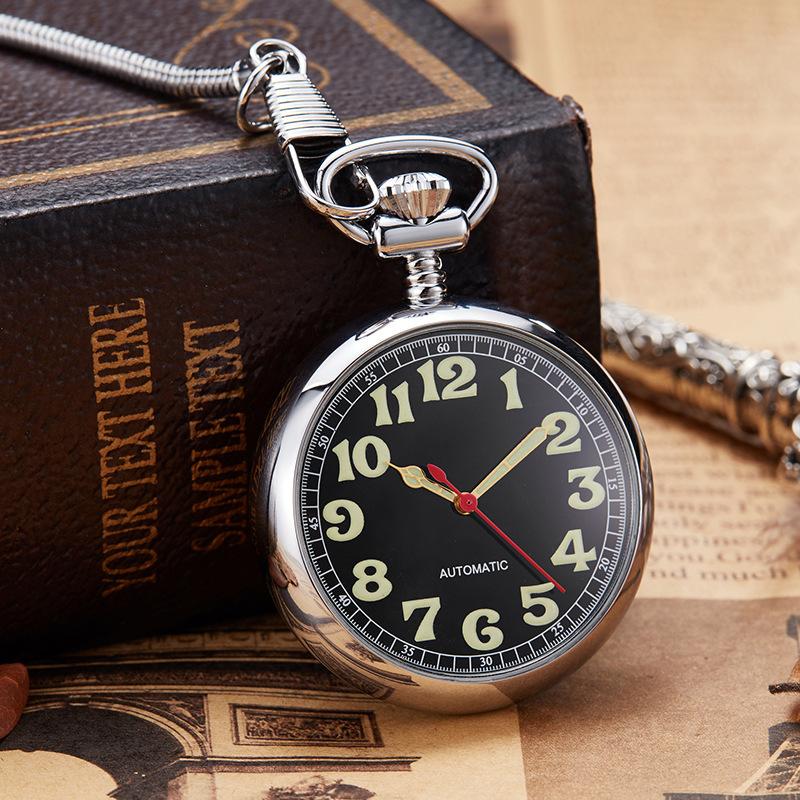 Fully Automatic Mechanical All-Copper Pocket Watch